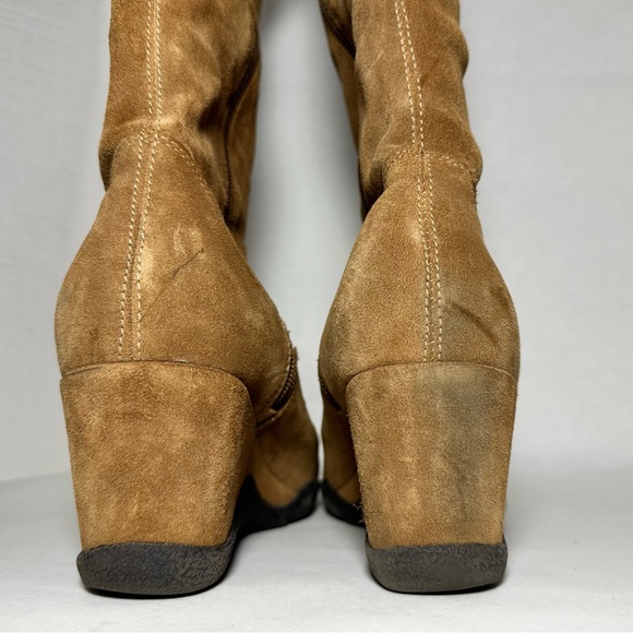A.N.A | A New Approach Light Brown Tall Suede Wedge Boots | Size 10 - Picture 13 of 14